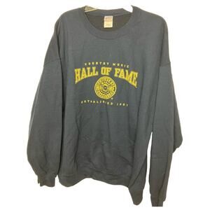 Gildan Pullover County Music Hall of Fame Sweatshirt Navy Blue Size 2XL